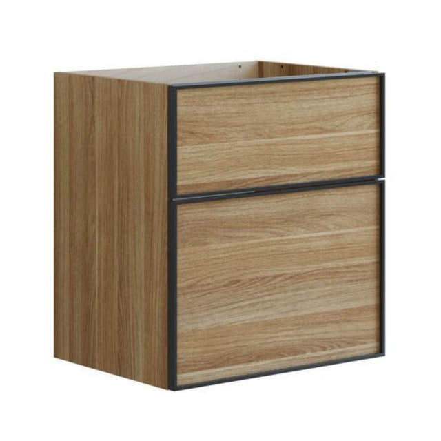 Dansani Inzo Alu-ramme svart Underskap 2 skuff Varm eik / 60cm Dansani Sideskap bad DA-U37-8055