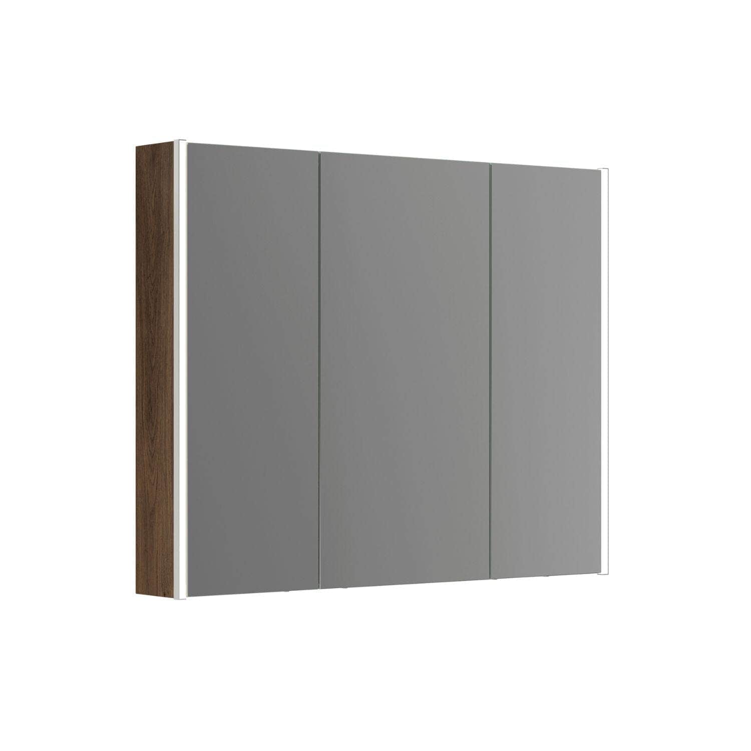 Dansani Inzo Ambi speilskap 3 dører B100-120xH80xD15 Brun eik / 100cm Dansani Speilskap DA-S591-152
