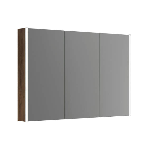 Dansani Inzo Ambi speilskap 3 dører B100-120xH80xD15 Brun eik / 120cm Dansani Speilskap DA-S593-152