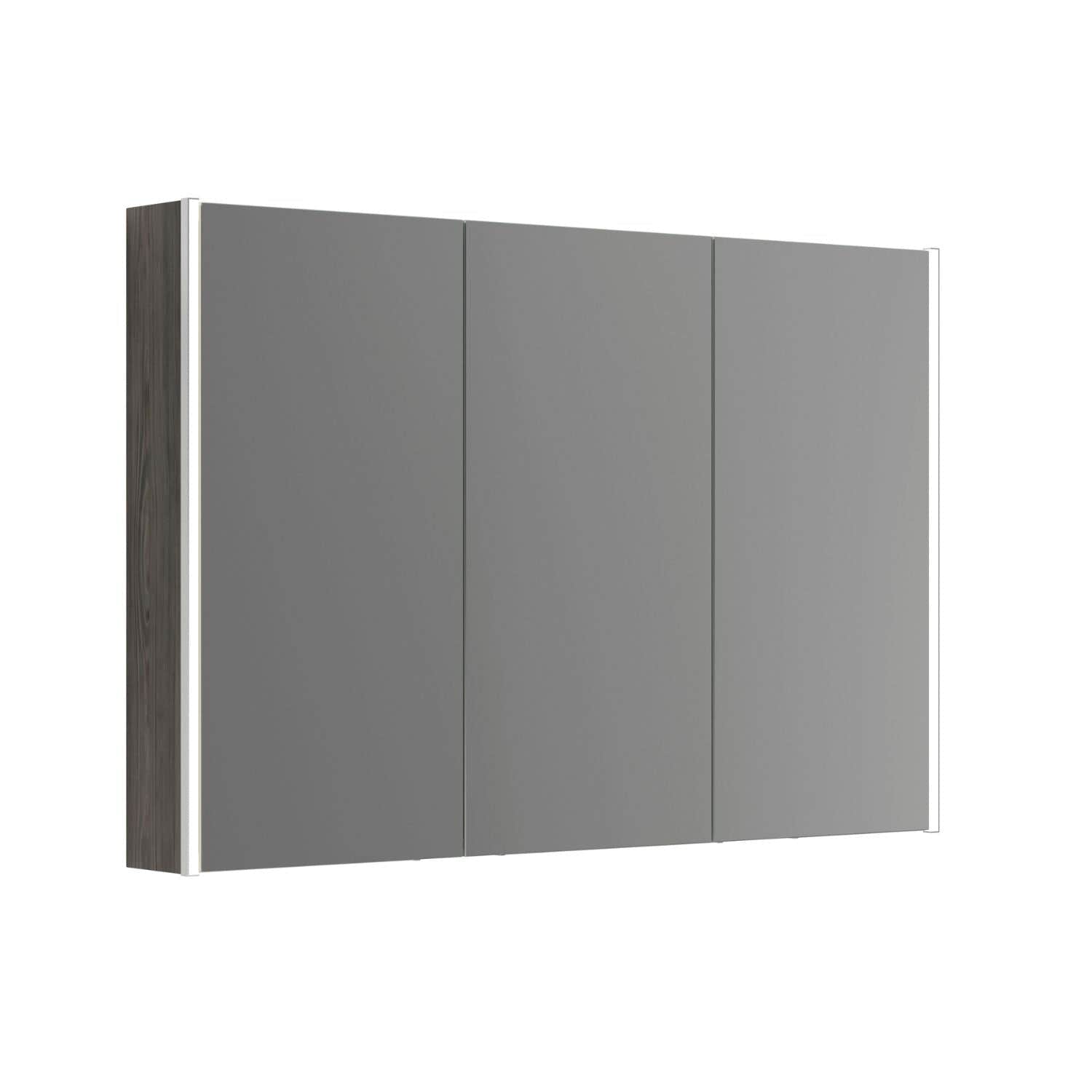 Dansani Inzo Ambi speilskap 3 dører B100-120xH80xD15 Grå ask / 120cm Dansani Speilskap DA-S593-198