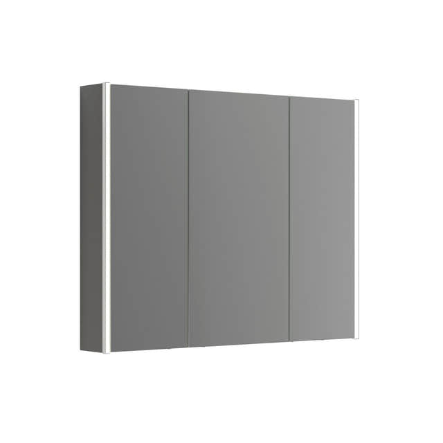 Dansani Inzo Ambi speilskap 3 dører B100-120xH80xD15 Grå matt / 100cm Dansani Speilskap DA-S591-103