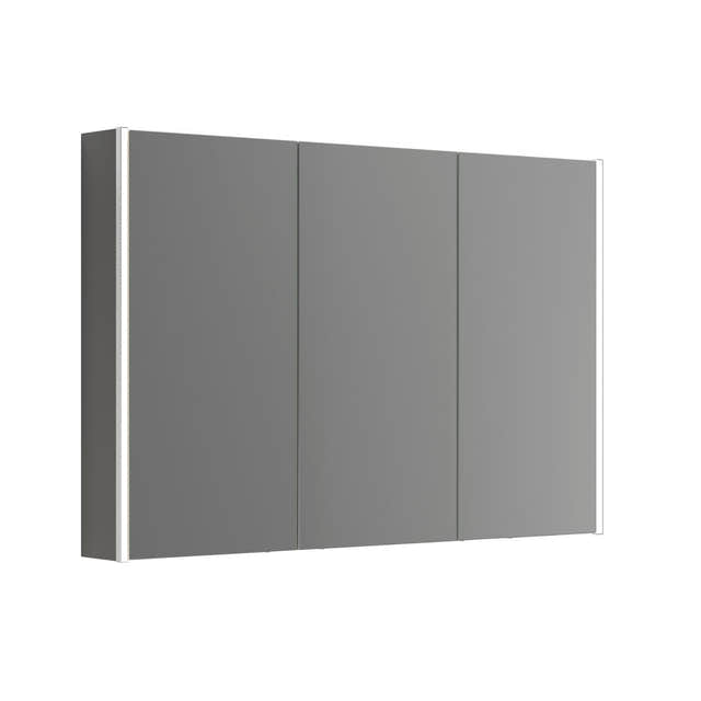 Dansani Inzo Ambi speilskap 3 dører B100-120xH80xD15 Grå matt / 120cm Dansani Speilskap DA-S593-103