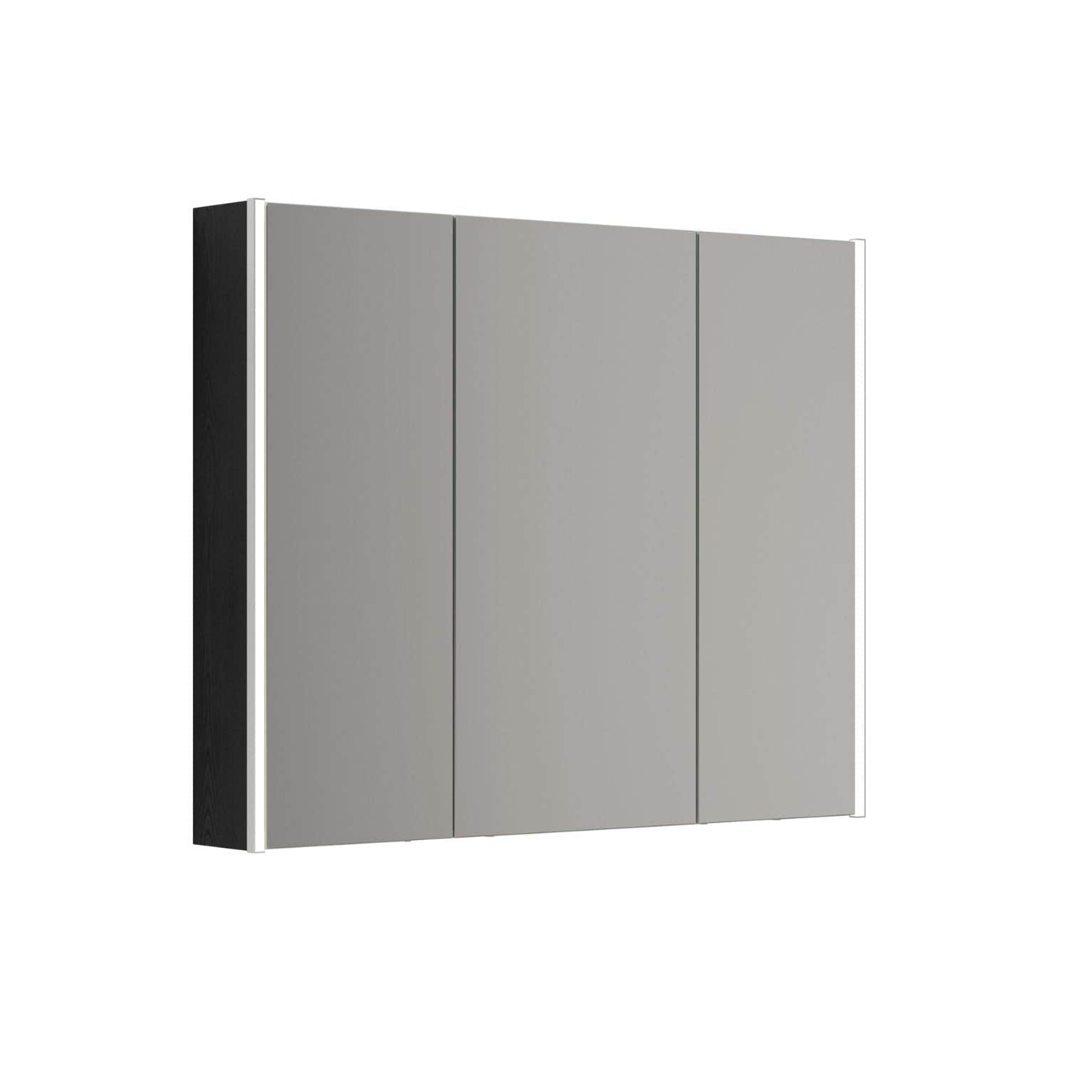 Dansani Inzo Ambi speilskap 3 dører B100-120xH80xD15 Svart eik / 100cm Dansani Speilskap DA-S591-150