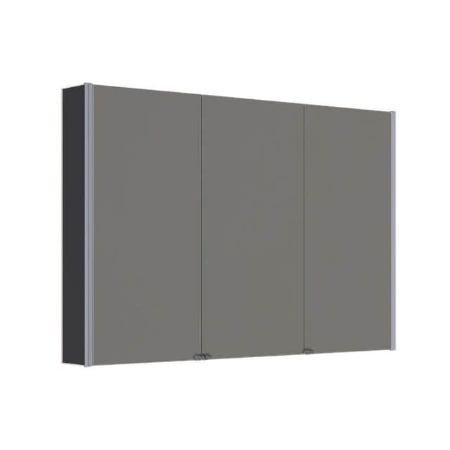Dansani Inzo Ambi speilskap 3 dører Svart gummi / 120cm Dansani Speilskap DA-S893-137