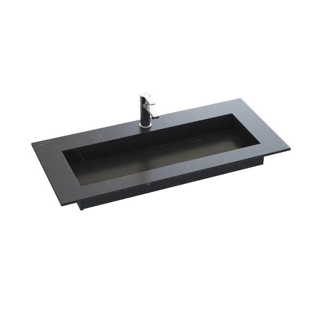 Dansani Inzo Angular Servant B60-165xH1,20xD45,50cm Charcoal Soapstone / 100cm Dansani Møbelservant DA-338810115