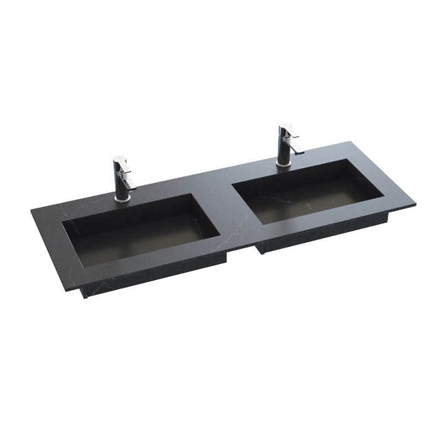Dansani Inzo Angular Servant B60-165xH1,20xD45,50cm Charcoal Soapstone / 120cm dobbel Dansani Møbelservant DA-338812215