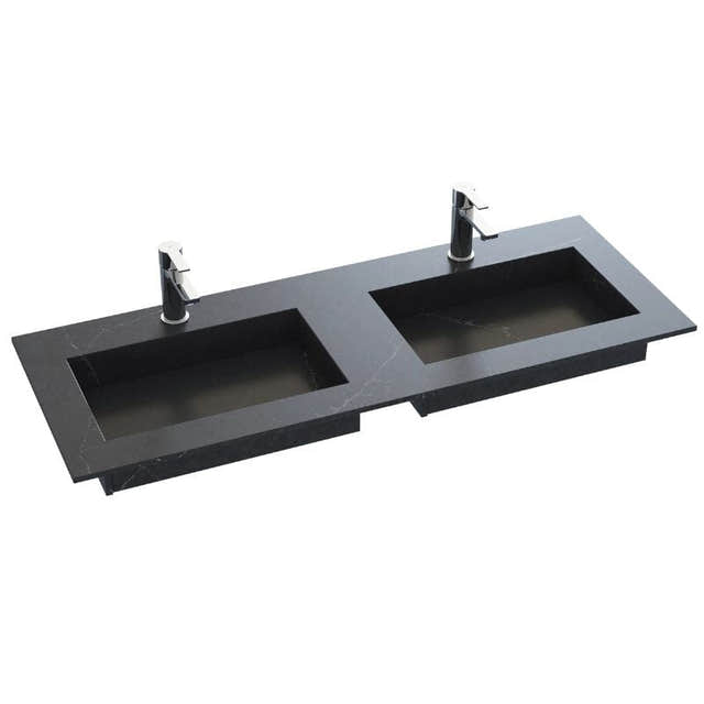 Dansani Inzo Angular Servant B60-165xH1,20xD45,50cm Charcoal Soapstone / 160cm dobbel Dansani Møbelservant DA-338816215