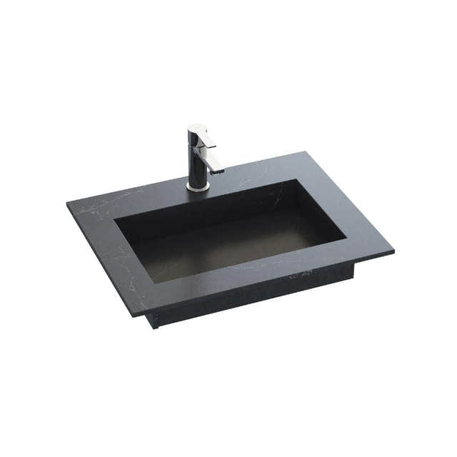 Dansani Inzo Angular Servant B60-165xH1,20xD45,50cm Charcoal Soapstone / 60cm Dansani Møbelservant DA-338806115