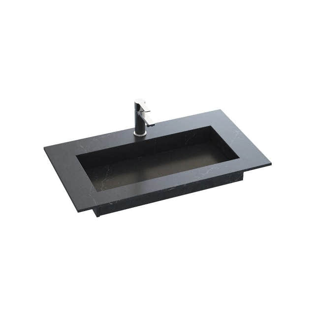 Dansani Inzo Angular Servant B60-165xH1,20xD45,50cm Charcoal Soapstone / 80cm Dansani Møbelservant DA-338808115