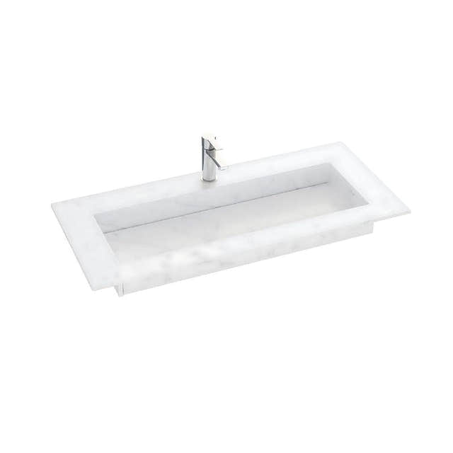 Dansani Inzo Angular Servant B60-165xH1,20xD45,50cm Eternal Statuario / 100cm Dansani Møbelservant DA-338810112