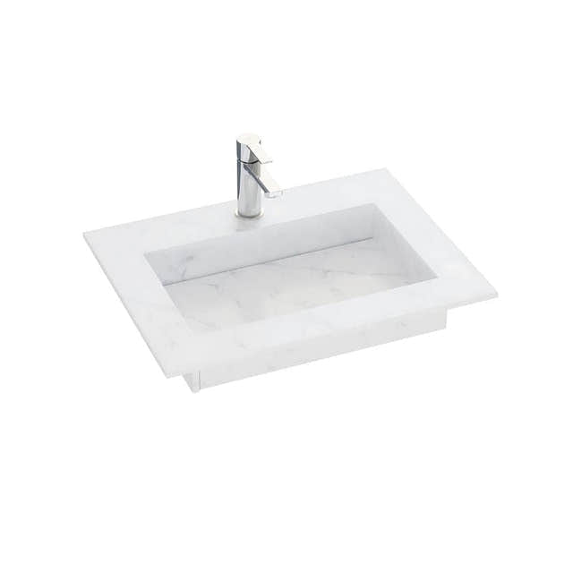 Dansani Inzo Angular Servant B60-165xH1,20xD45,50cm Eternal Statuario / 60cm Dansani Møbelservant DA-338806112