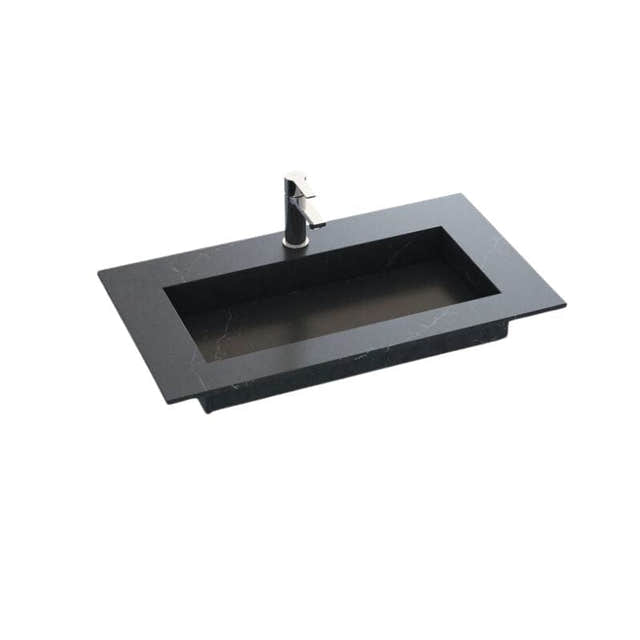 Dansani Inzo Angular Servant mål D45,50cm Charcoal Soapstone / 80-99cm Dansani Møbelservant DA-338808415