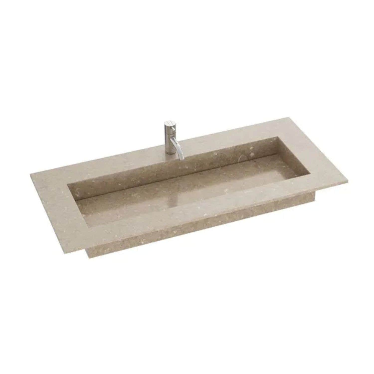 Dansani Inzo Angular Servant Måltilpasset D45,50cm - Silestone Coral clay / 100-119cm Dansani Møbelservant DA-338810419