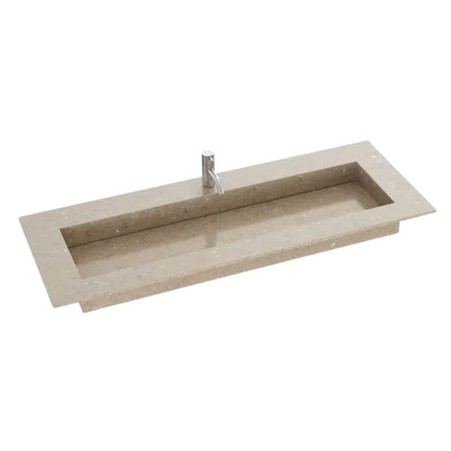 Dansani Inzo Angular Servant Måltilpasset D45,50cm - Silestone Coral clay / 120-139cm Dansani Møbelservant DA-338812419