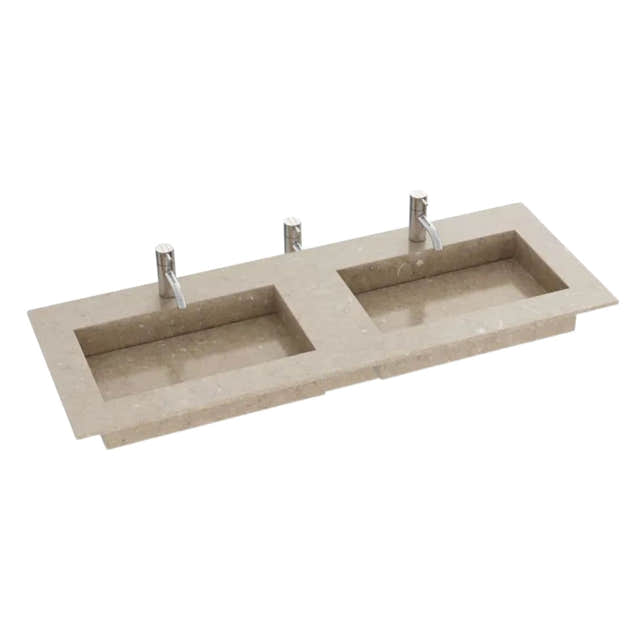 Dansani Inzo Angular Servant Måltilpasset D45,50cm - Silestone Coral clay / 120-139cm dobbel Dansani Møbelservant DA-338812519