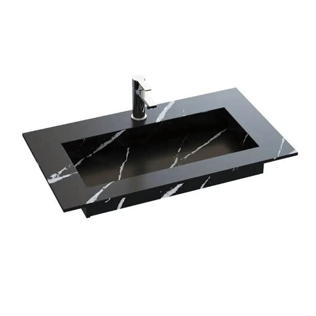 Dansani Inzo Angular Servant Måltilpasset D45,50cm - Silestone Eternal Marquina / 80-99cm Dansani Møbelservant DA-338808416