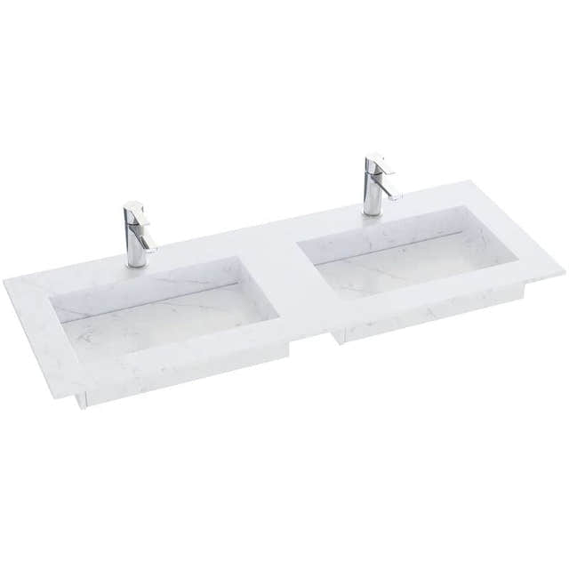 Dansani Inzo Angular Servant Måltilpasset D45,50cm - Silestone Eternal Statuario / 220-240cm dobbel Dansani Møbelservant DA-338822512