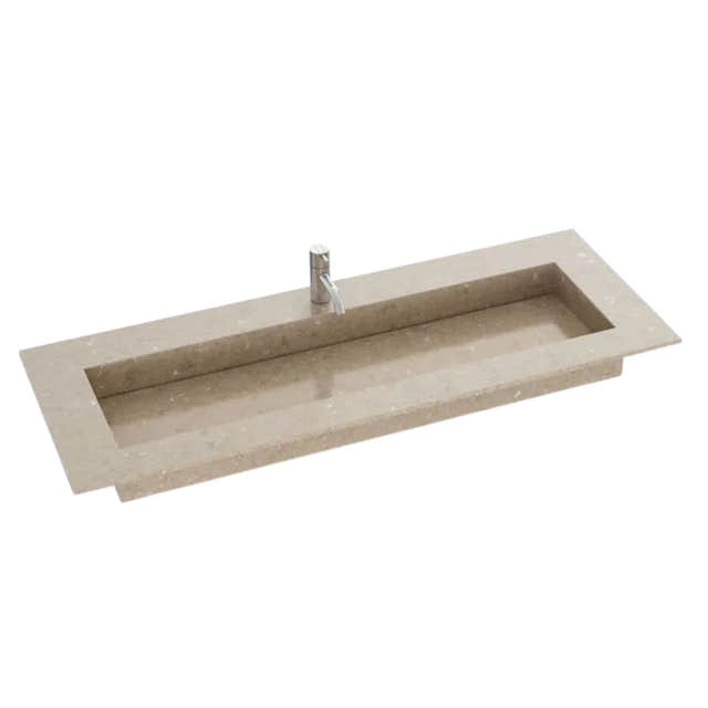 Dansani Inzo Angular Servant Silestone B60-165xH1,20xD45,50cm Coral clay / 120cm Dansani Møbelservant DA-338812119