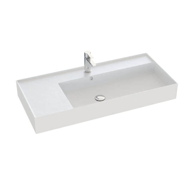Dansani Inzo Azym Servant B60-120xH12,5xD46 cm Hvit / 100cm / Høyre Dansani Baderomsservant DA-101610203