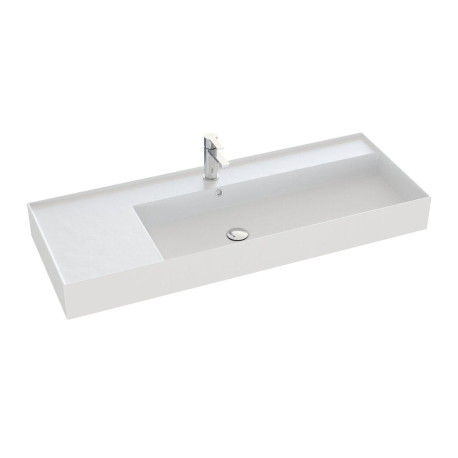 Dansani Inzo Azym Servant B60-120xH12,5xD46 cm Hvit / 120cm / Høyre Dansani Baderomsservant DA-101612203