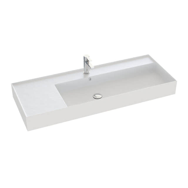 Dansani Inzo Azym Servant B60-120xH12,5xD46 cm Hvit / 120cm / Høyre Dansani Baderomsservant DA-101612203