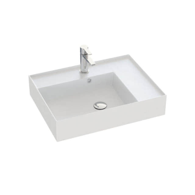 Dansani Inzo Azym Servant B60-120xH12,5xD46 cm Hvit / 60cm / Venstre Dansani Baderomsservant DA-101606303