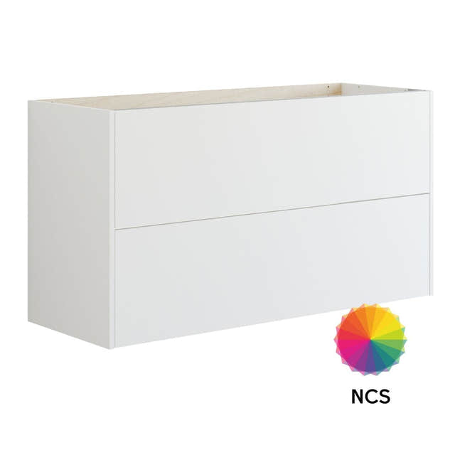 Dansani Inzo Classic Glatt Servantskap 2 skuff B60-120xH64xD44cm NCS farge / 120cm Dansani Servantskap DA-T09-1099