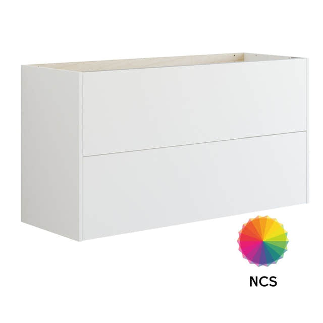 Dansani Inzo Classic Glatt Servantskap 2 skuff B60-120xH64xD44cm NCS farge / 120cm dobbel Dansani Servantskap DA-T10-1099