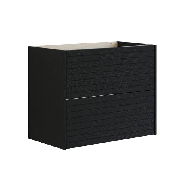 Dansani Inzo Classic Lamel Skap 2 skuff B60-120xH64xD44cm Eik noir / 80cm Dansani Sideskap bad DA-T16-6044