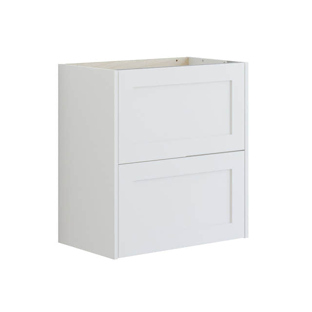 Dansani INZO Classic Ramme Servanstkap Slim med 2 skuff Hvit matt / 60cm Dansani Servantskap DA-T29-3010