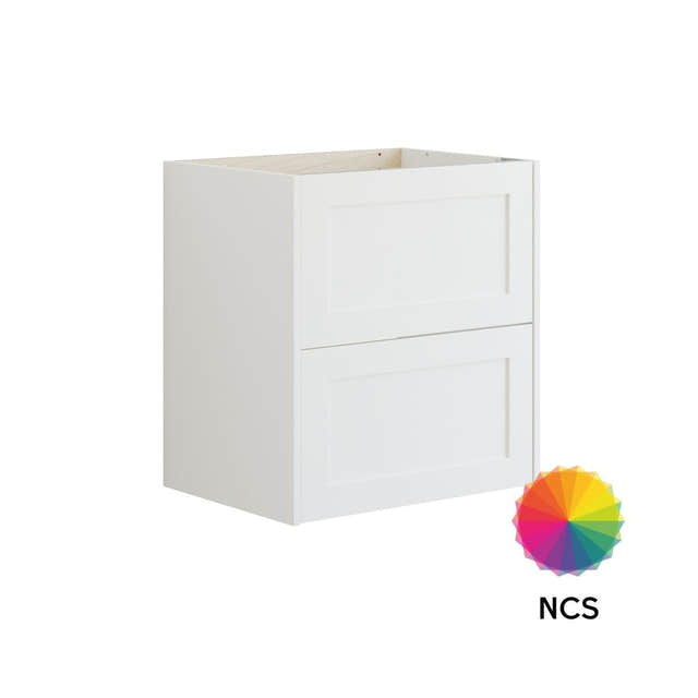 Dansani Inzo Classic Ramme Servantskap 2 skuff B60-120xH64xD44cm Hvit matt/NCS farge / 60cm Dansani Servantskap DA-T06-3091