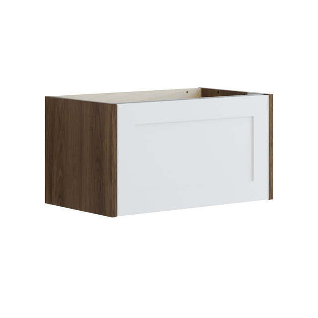 Dansani INZO Classic Ramme Servantskap Slim med 1 skuff Brun eik/hvit matt / 60cm / Ramme Dansani Servantskap DA-T27-3015
