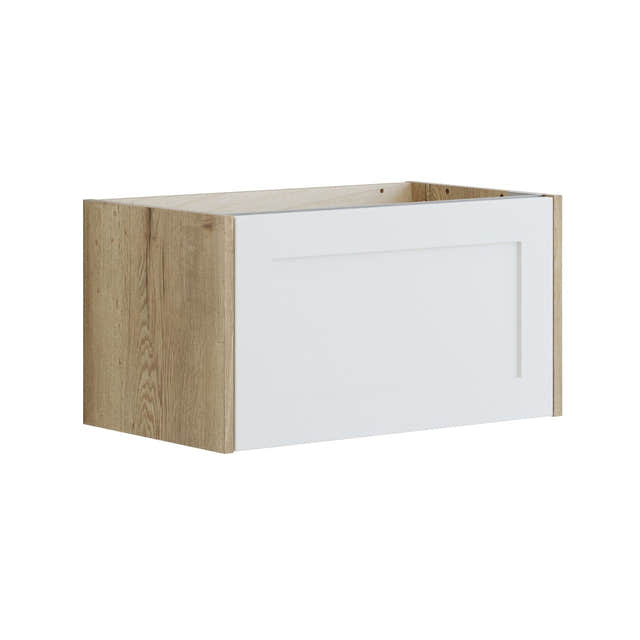 Dansani INZO Classic Ramme Servantskap Slim med 1 skuff Natur eik/hvit matt / 60cm / Ramme Dansani Servantskap DA-T27-3014