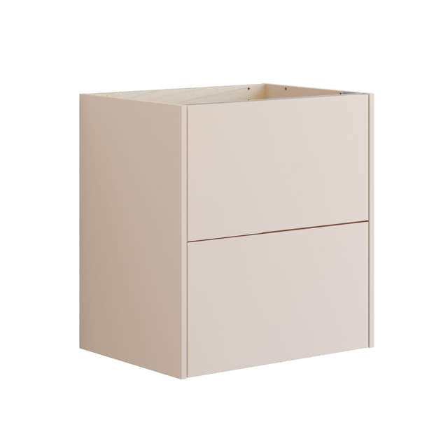 Dansani INZO Classic Skap 2 skuff B60-120xH64xD44cm Sand matt / 60cm / Glatt Dansani Sideskap bad DA-T15-1034