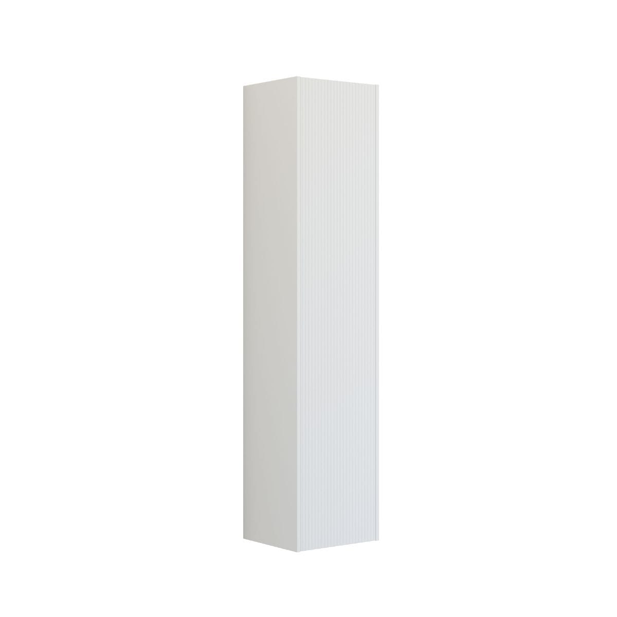 Dansani INZO Classic Stripet Høyskap Slim 1 dør Hvit matt / 40cm / Versjon B høyre hengslet Dansani Høyskap bad DA-T21-N110