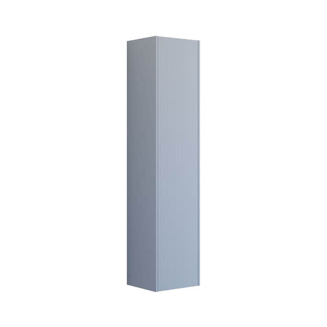 Dansani INZO Classic Stripet Høyskap Slim 1 dør Lyseblå matt / 40cm / Versjon A høyre hengslet Dansani Høyskap bad DA-T20-N116