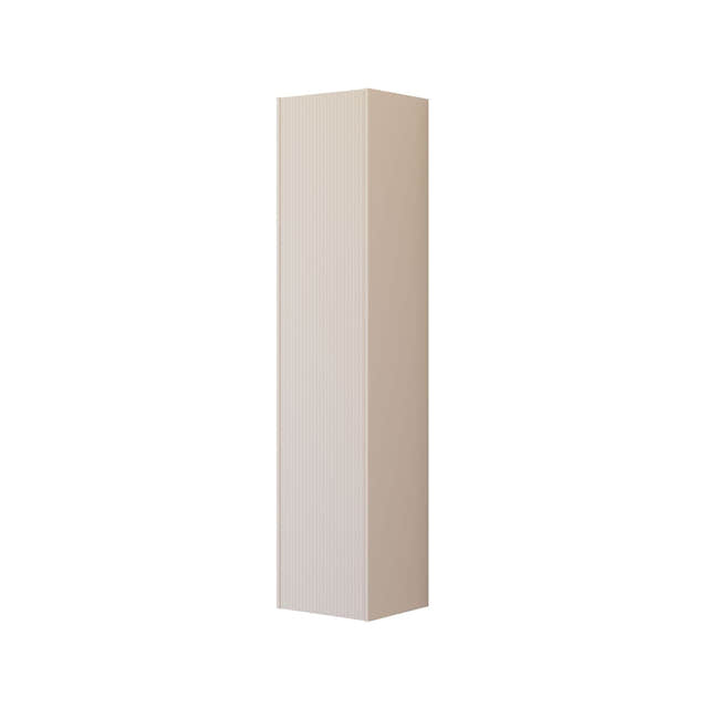 Dansani INZO Classic Stripet Høyskap Slim 1 dør Sand matt / 40cm / Versjon A venstre hengslet Dansani Høyskap bad DA-T20-N234