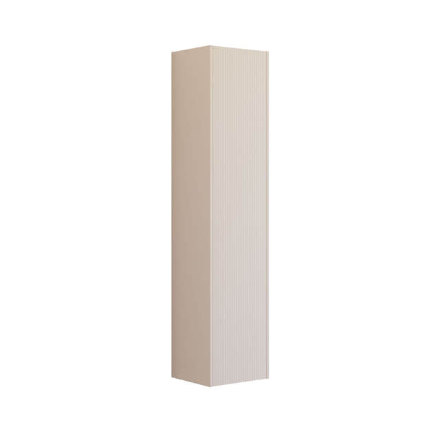 Dansani INZO Classic Stripet Høyskap Slim 1 dør Sand matt / 40cm / Versjon B høyre hengslet Dansani Høyskap bad DA-T21-N134