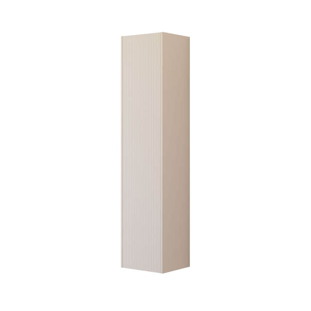 Dansani INZO Classic Stripet Høyskap Slim 1 dør Sand matt / 40cm / Versjon B venstre hengslet Dansani Høyskap bad DA-T21-N234