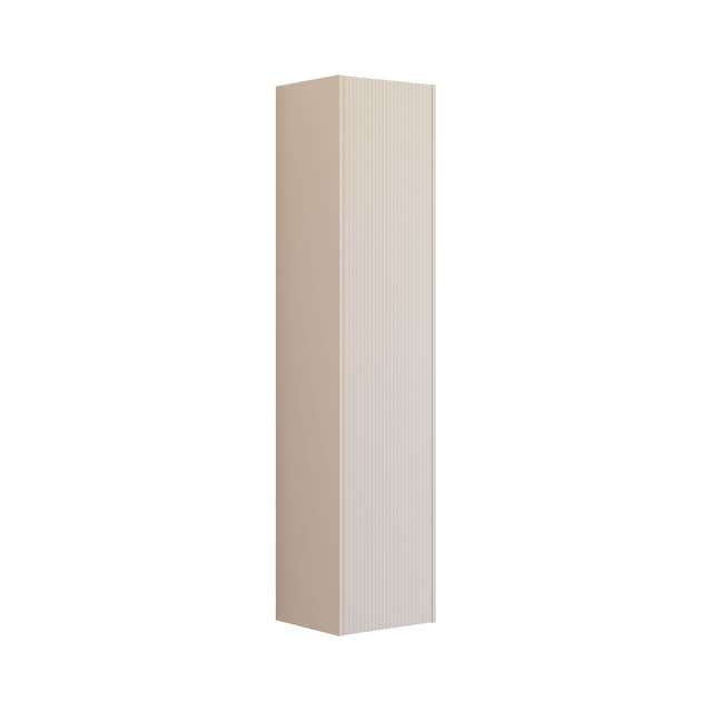 Dansani INZO Classic Stripet Høyskap Slim 1 dør Sand matt / 40cm / Versjon C høyre hengslet Dansani Høyskap bad DA-T22-N134