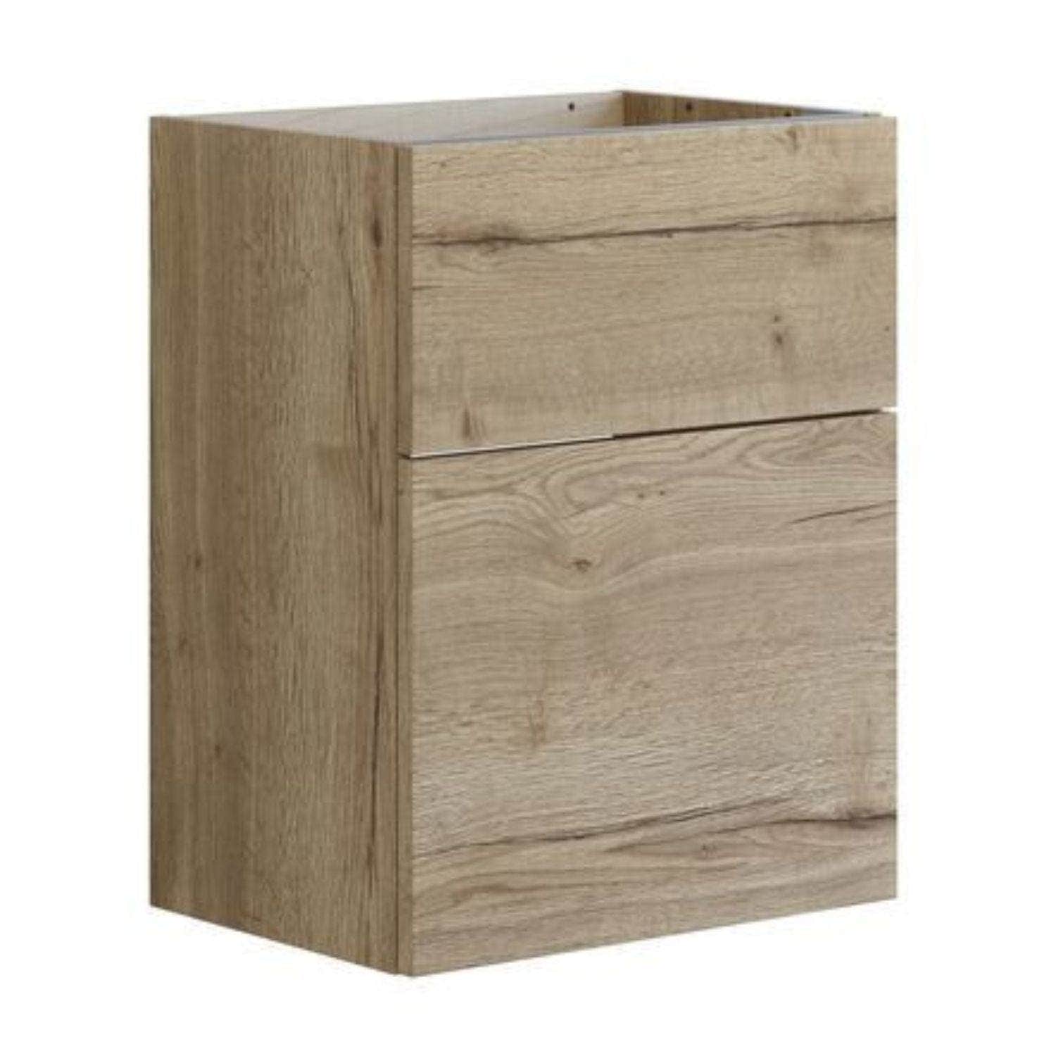 Dansani Inzo Glatt Servantskap Slim 2 skuff ekstra høy underskuff Natur eik / 50cm Dansani Servantskap DA-U09-1049