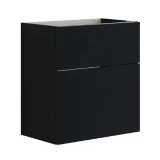 Dansani Inzo Glatt Servantskap Slim 2 skuff ekstra høy underskuff Svart eik / 60cm Dansani Servantskap DA-U10-1050