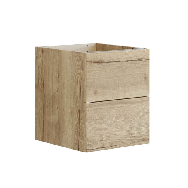 Dansani Inzo Glatt Sideskap 2 skuff Natur eik / 40cm Dansani Sideskap bad DA-U52-1049