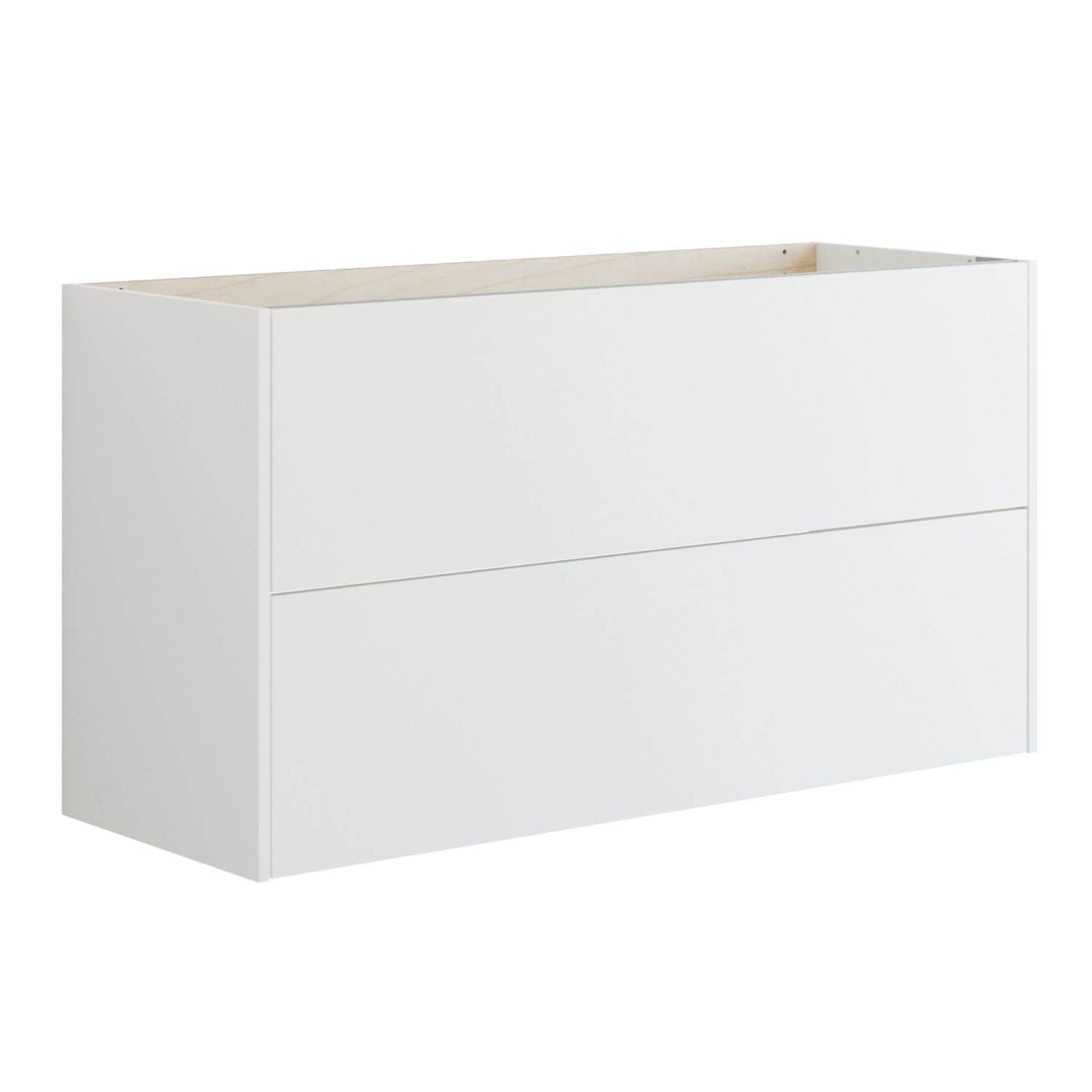 Dansani Inzo Glatt Skap 2 skuff B60-120xH64xD44cm Hvit matt / 120cm Dansani Sideskap bad DA-T18-1010