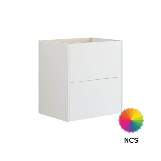 Dansani Inzo Glatt Skap 2 skuff B60-120xH64xD44cm NCS farge / 60cm Dansani Sideskap bad DA-T15-1099