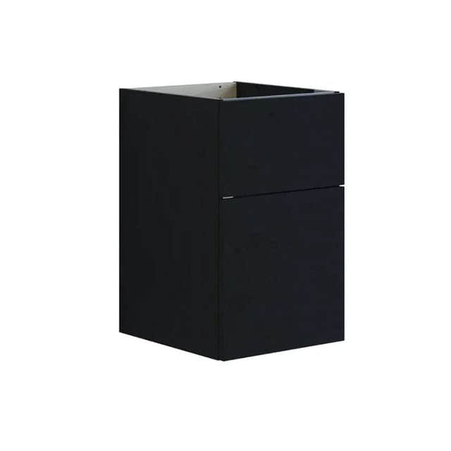 Dansani Inzo Glatt Underskap 2 skuff B40xH64xD44cm Svart eik Dansani Sideskap bad DA-U53-1050