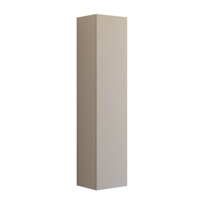 Dansani INZO Høyskap med Integrert Grep 1 dør B40 Softstone / 40cm / Versjon A høyre hengslet Dansani Høyskap bad DA-U47-2135