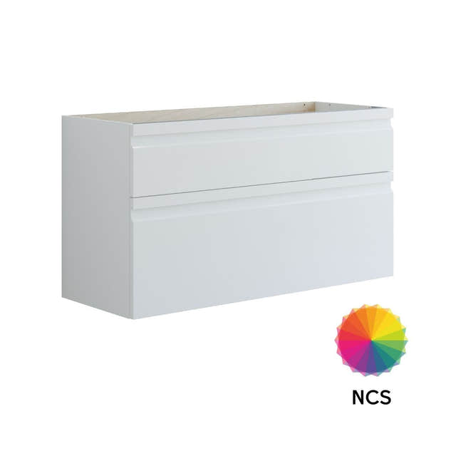 Dansani Inzo Integrert Servantskap 2 skuff ekstra høy underskuff NCS farge / 120cm dobbel Dansani Servantskap DA-U28-2099