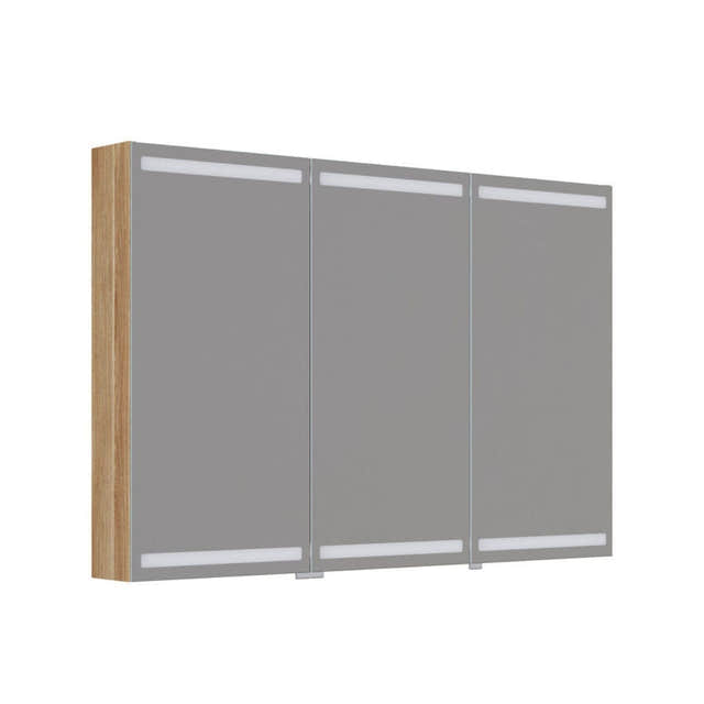 Dansani Inzo Level Speilskap Varm eik / 120 cm 3 dører Dansani Speilskap DA-S873-155