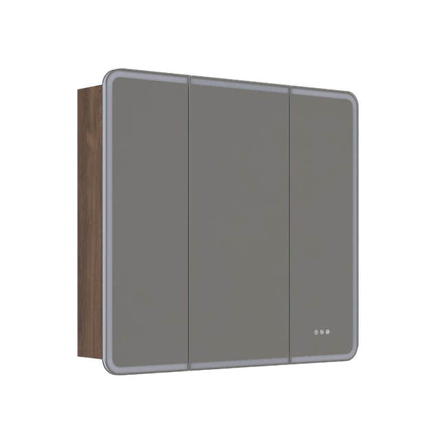 Dansani INZO Radience Speilskap Brun eik / 100cm 3 dører Bad.no Speilskap DA-S861-152
